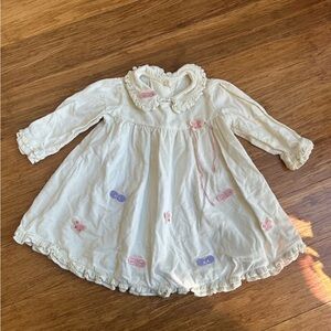 BONNIE BABY Cream Ruffled Butterfly Dress